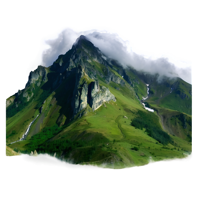 a mountain covered in green grass