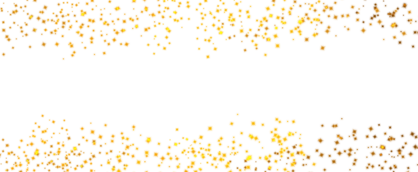 a white background with gold glitters