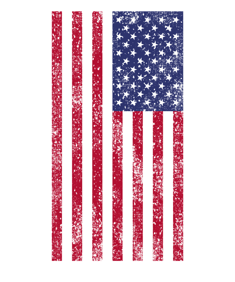 an american flag on a white background