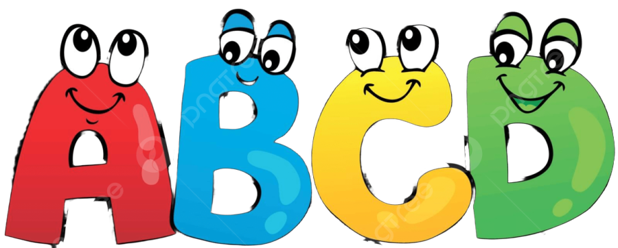 abc letters with faces and eyes