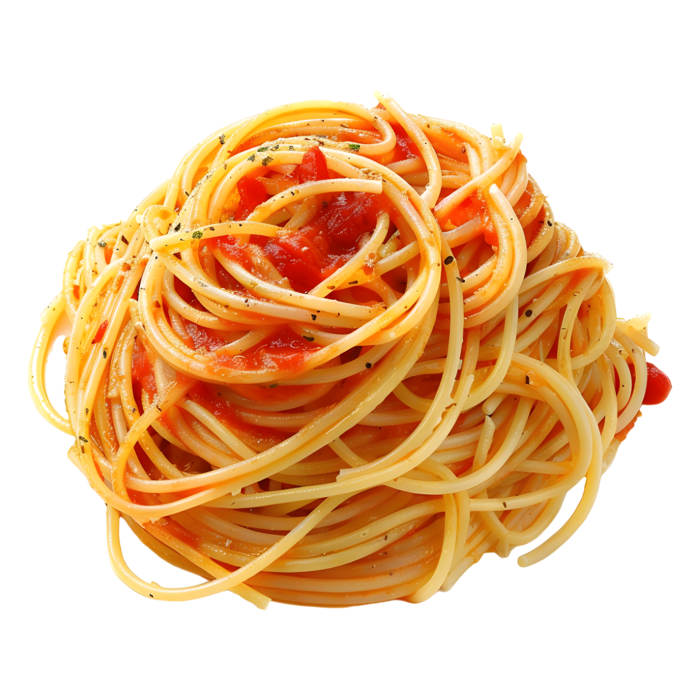 a plate of spaghetti with tomato sauce