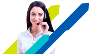 a woman wearing a headset and talking on the phone