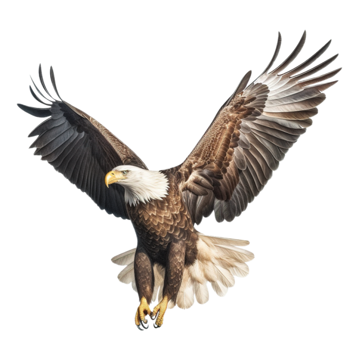 an eagle is flying in the air