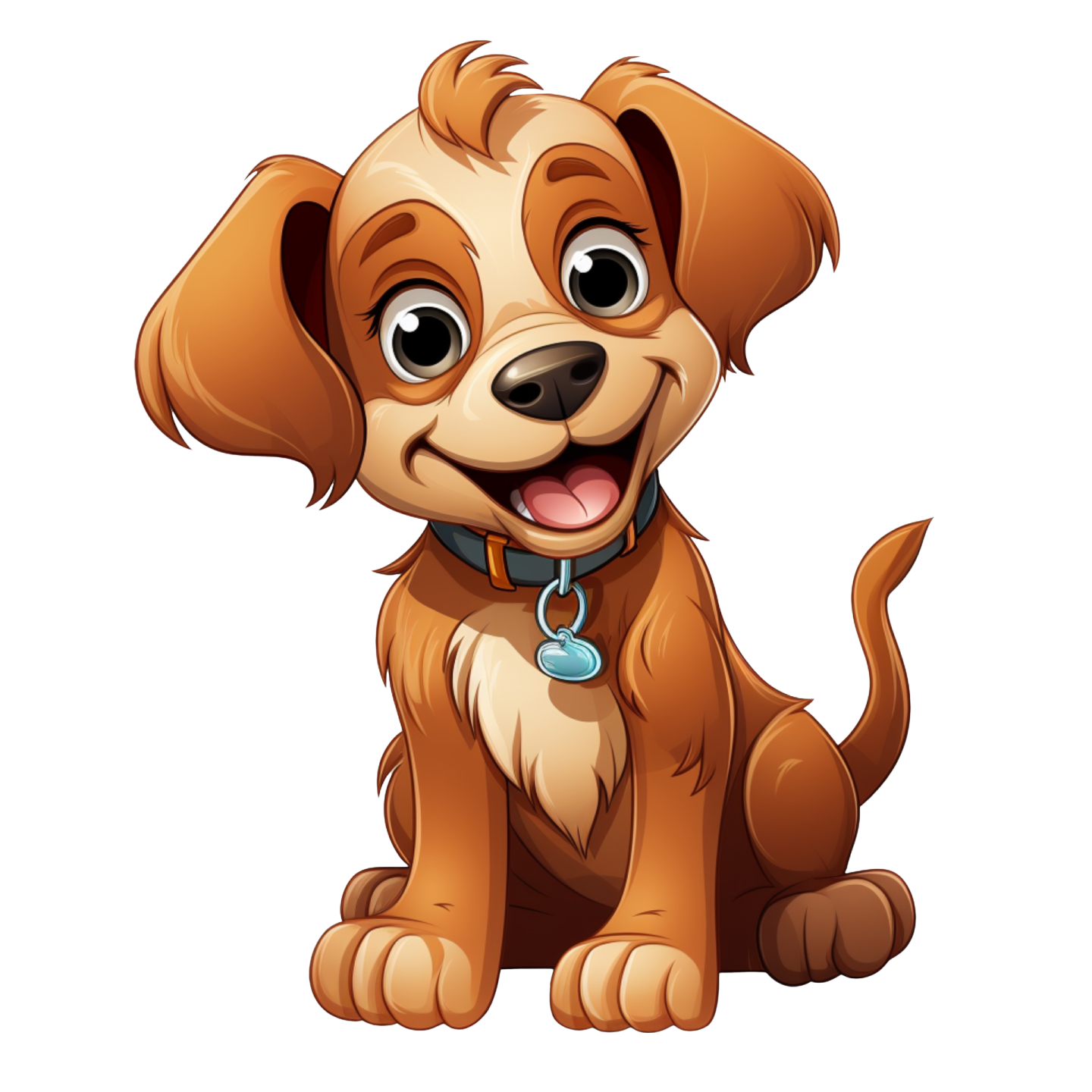 illustration of a cute puppy dog on a white background