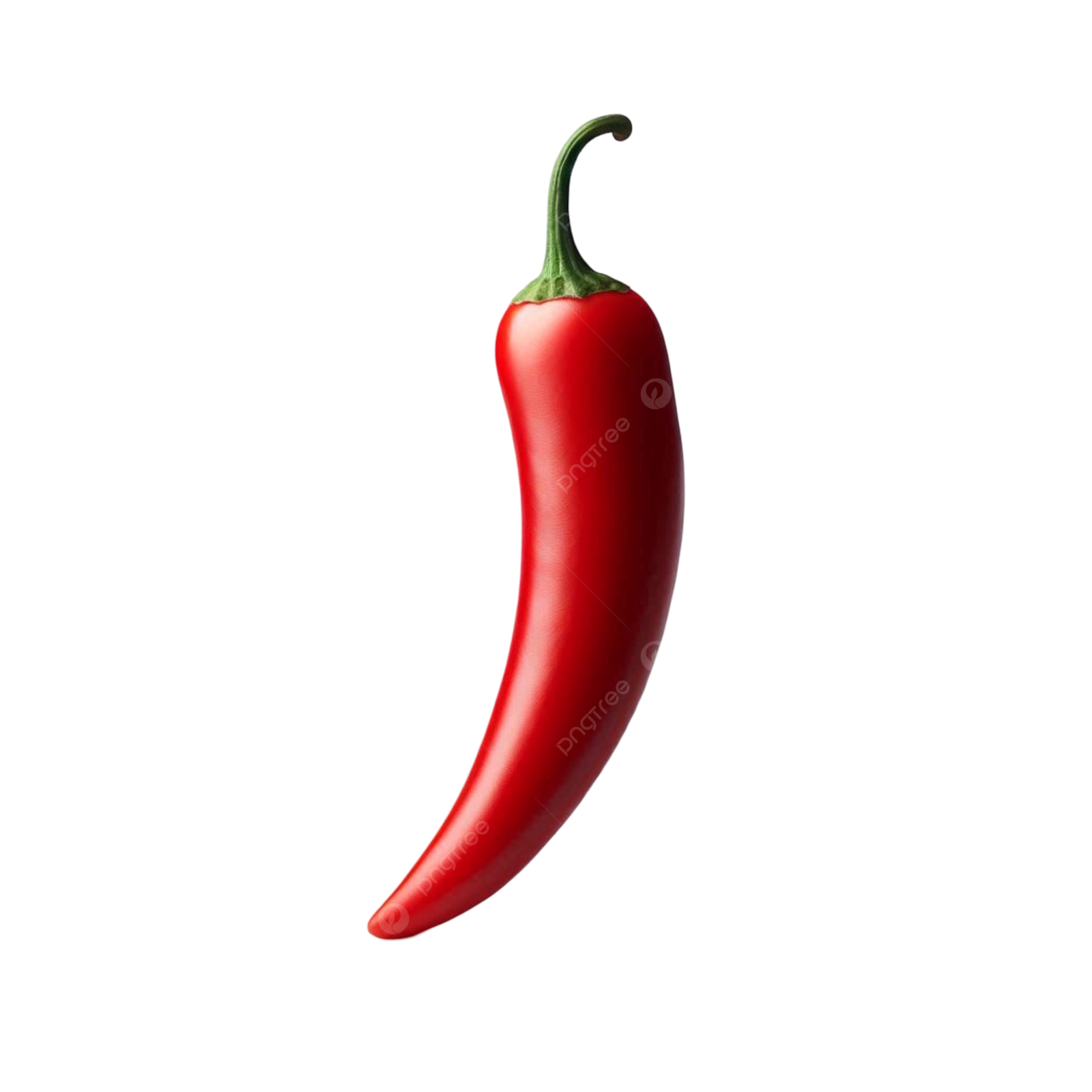 a red chili pepper on a white background