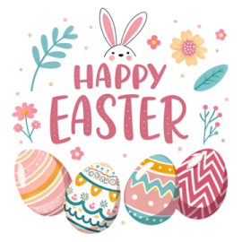 an easter card with the words happy easter