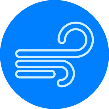 a blue circle with the letter s in it