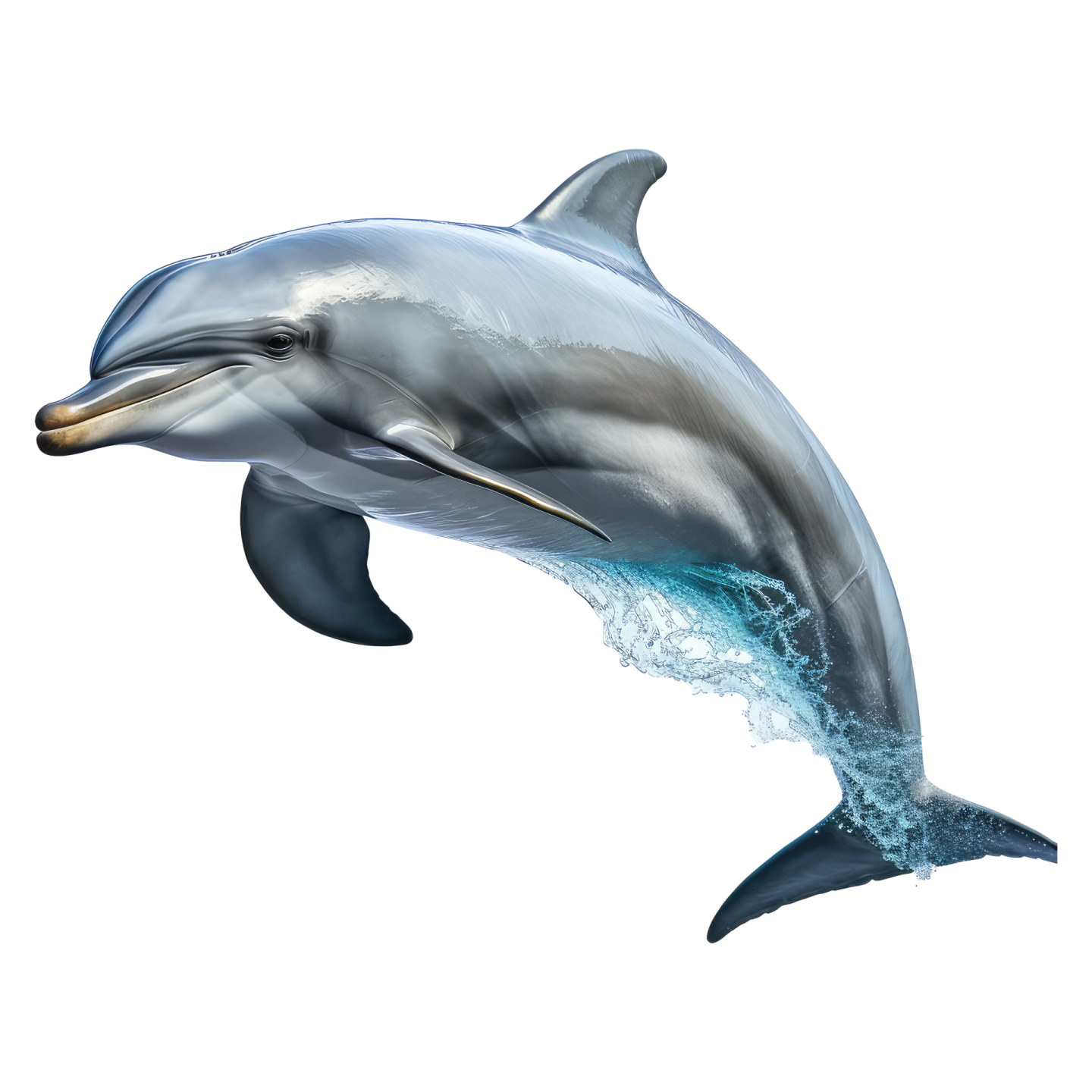 a dolphin jumping out of the water