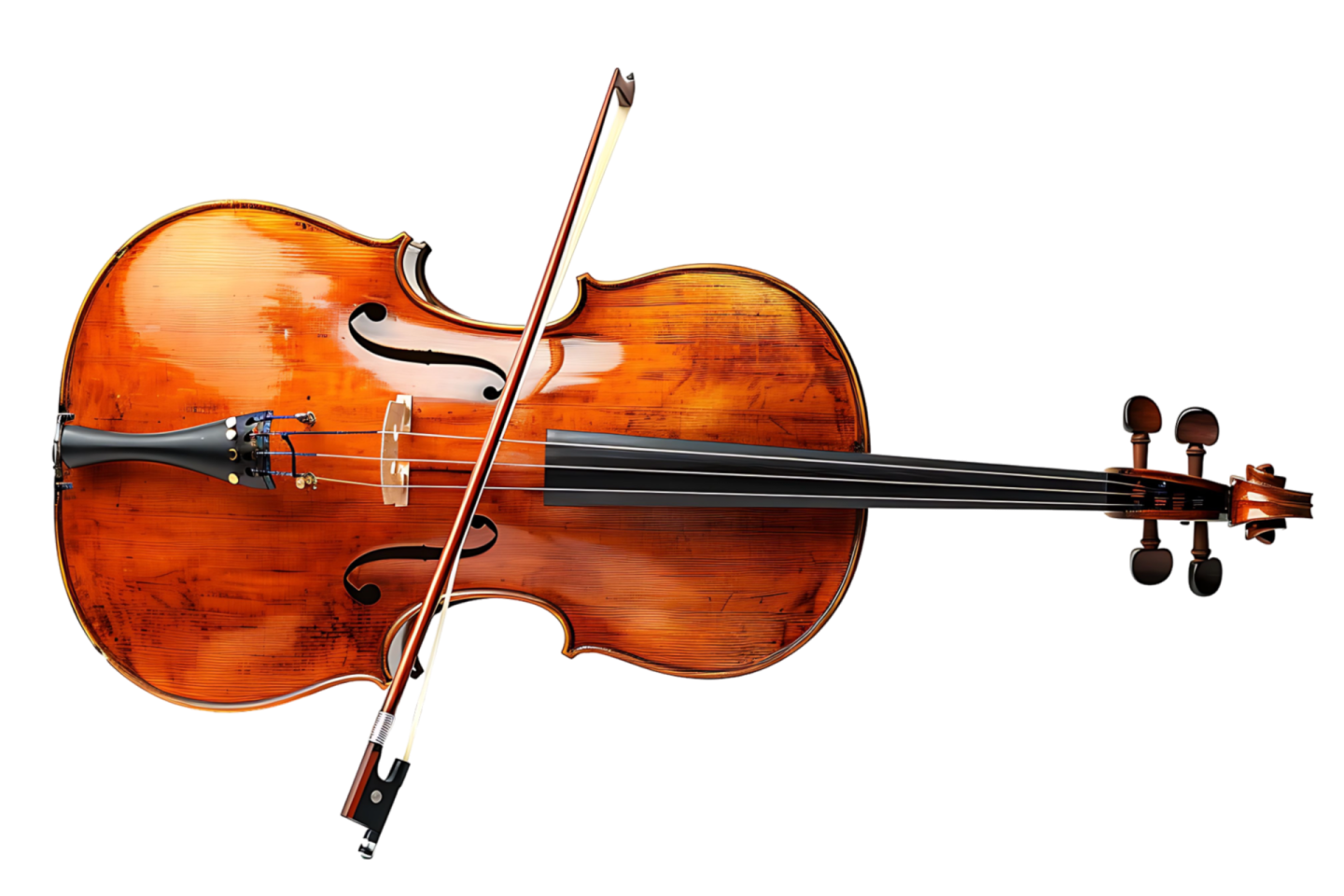 a violin on a white background