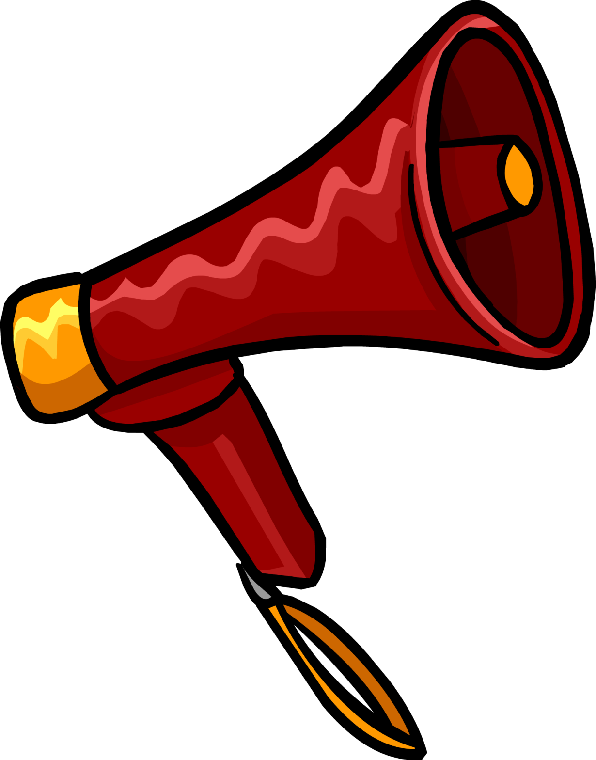 a red megaphone on a white background