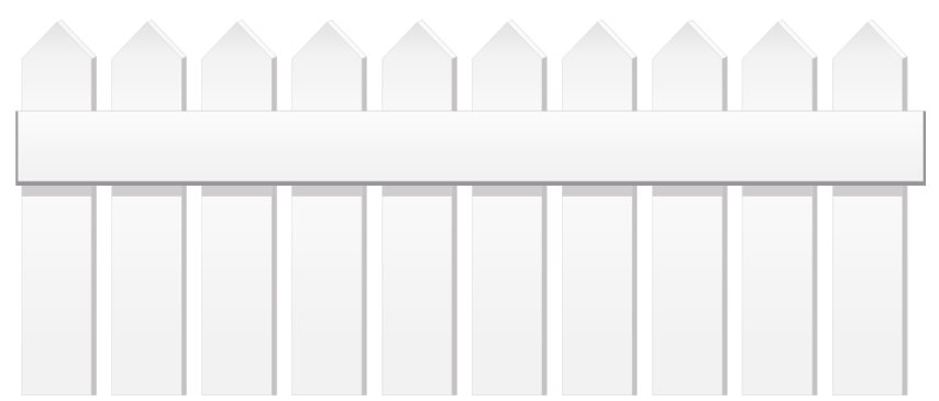 a white picket fence