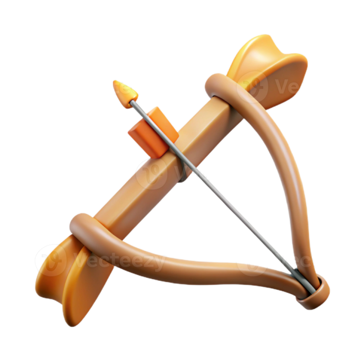 a bow and arrow on a white background