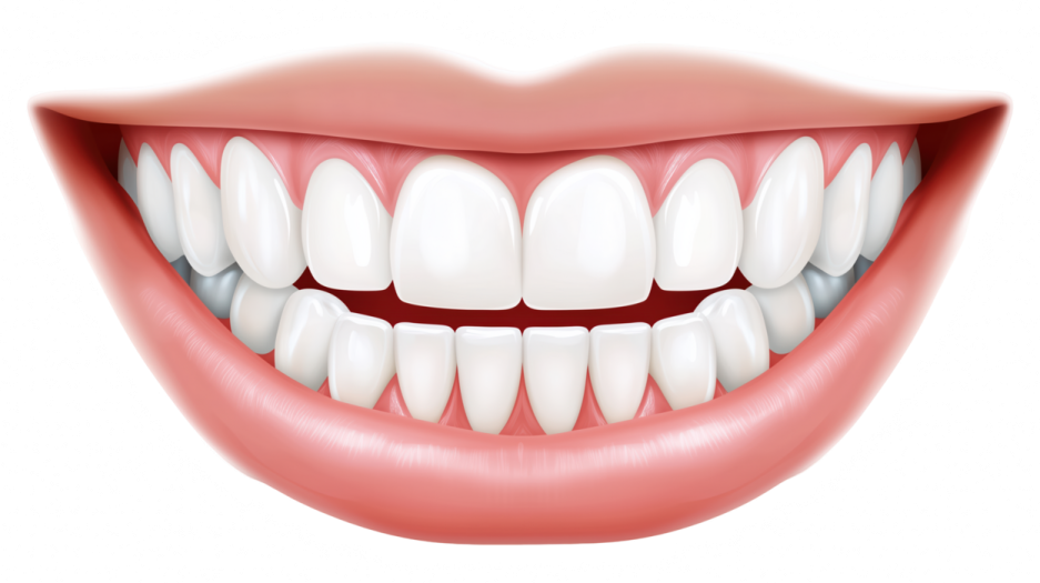 a woman's mouth with white teeth