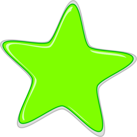 a green star sticker