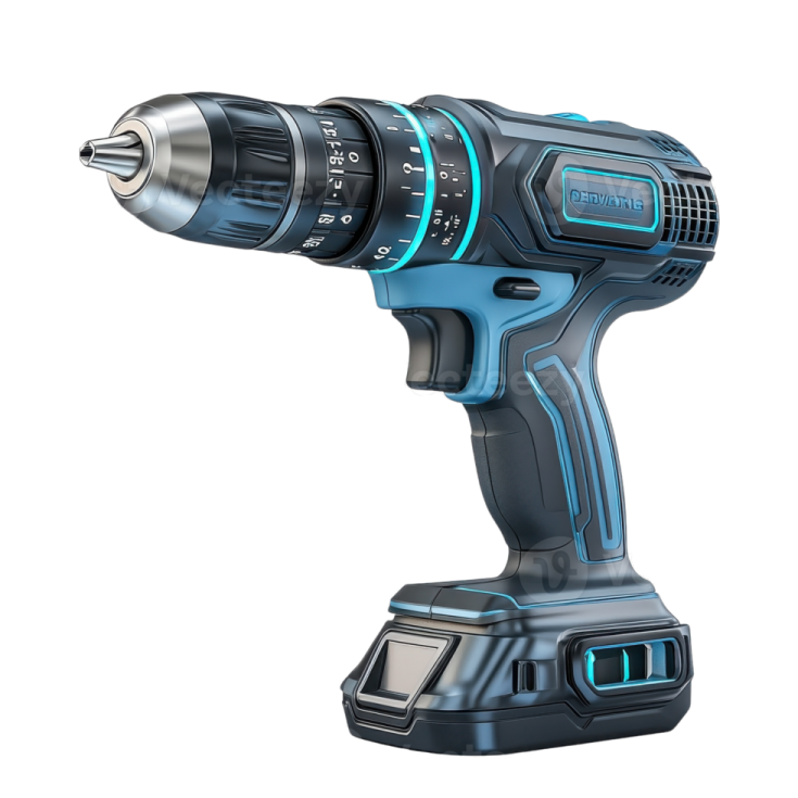 an electric driller on a white background