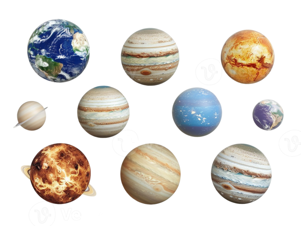 the planets of the solar system