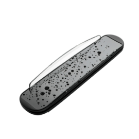 an image of a black and white shower drainer