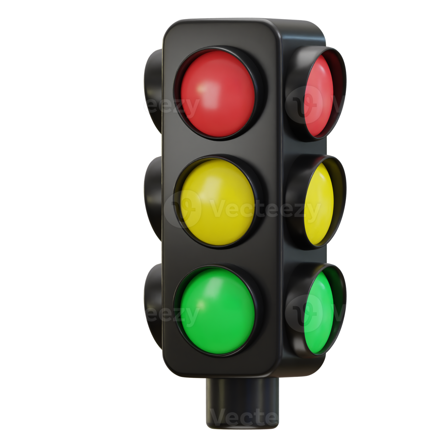 a traffic light on a white background