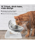 a cat eating out of a bowl on the floor
