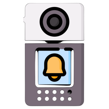 a phone with a bell on it
