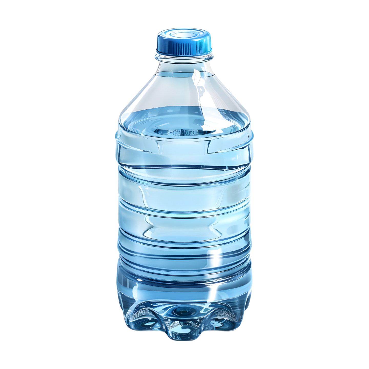 a bottle of water on a white background