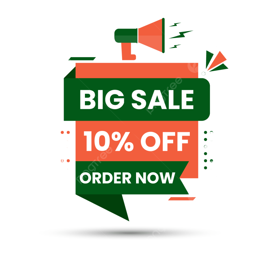 big sale 10 % off