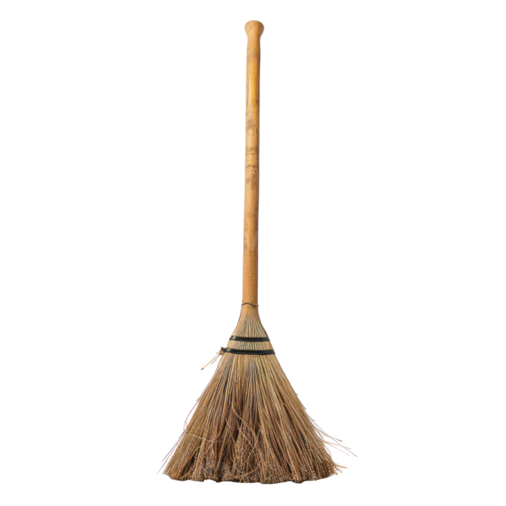a broom on a white background