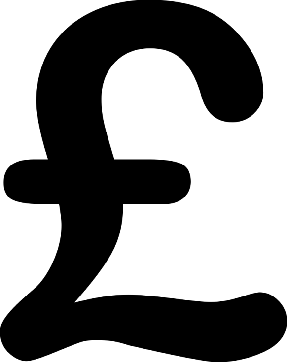 a black and white pound symbol