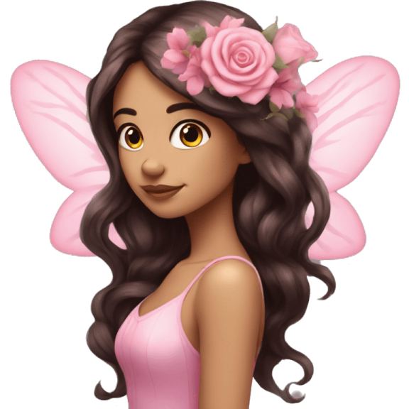 a cute little girl with a pink flower in her hair