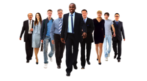 a group of people walking together