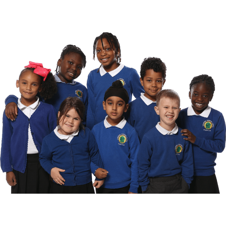 a group of children posing for a picture
