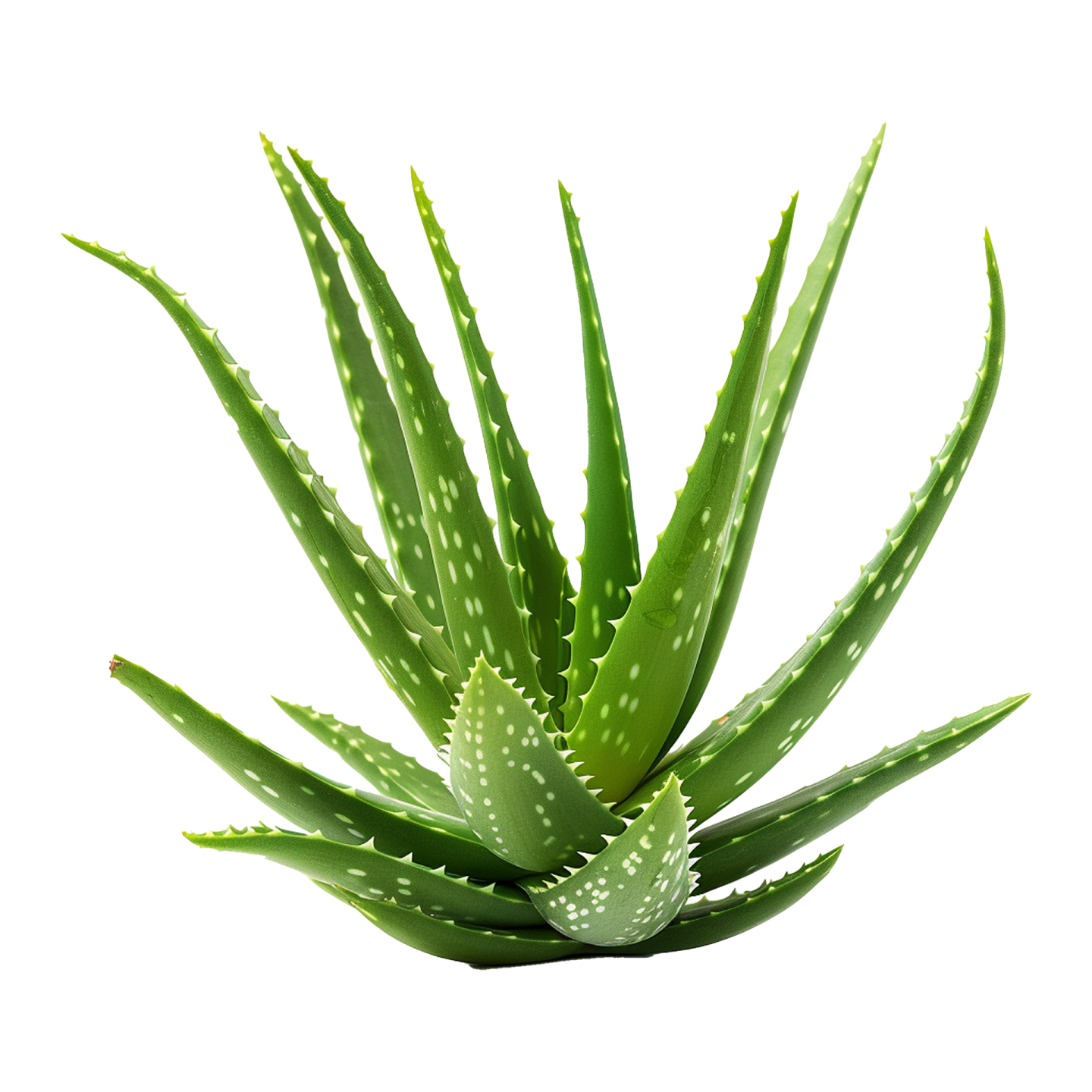 a close up of a green plant on a white background