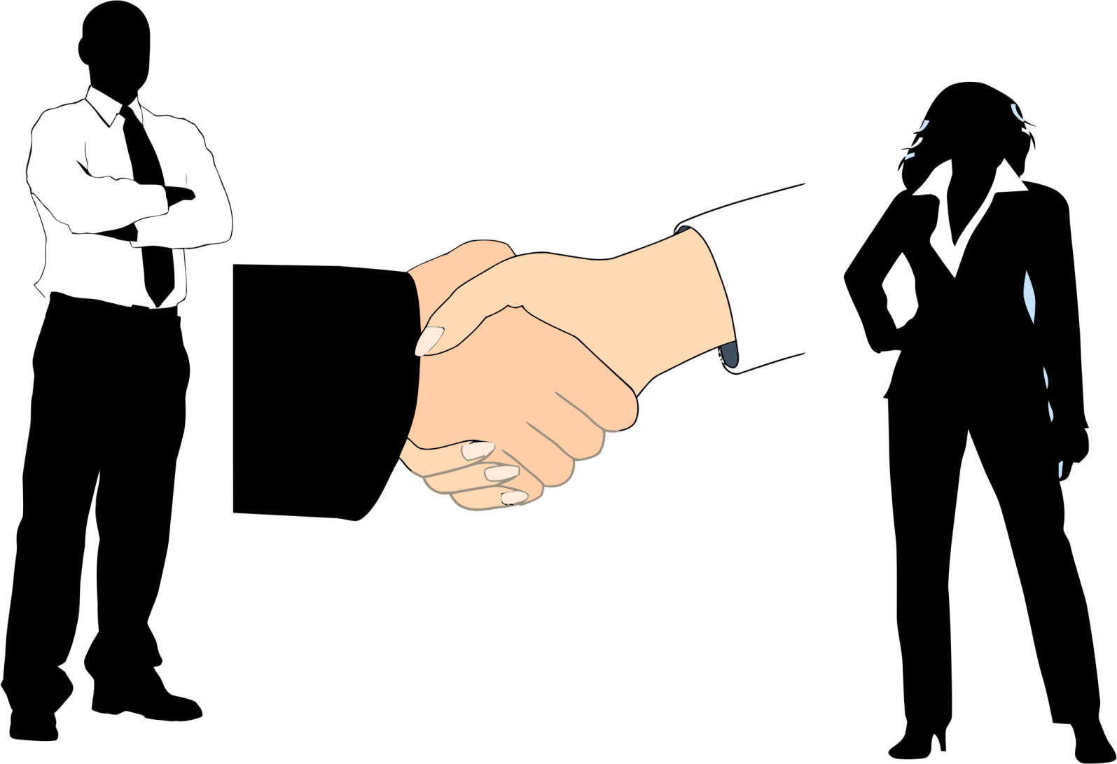 two business people shaking hands