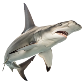 a great white shark with its mouth open