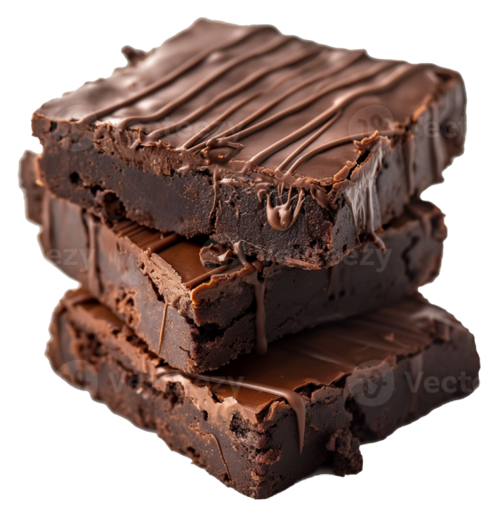 three pieces of chocolate on top of each other pieces