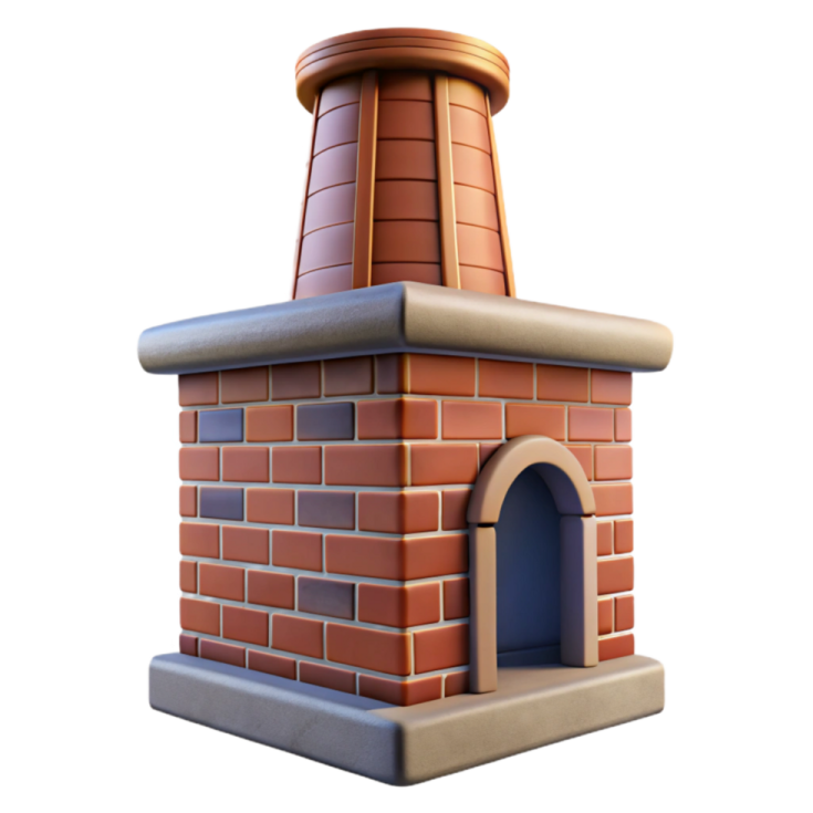 a brick chimney with a chimney on top