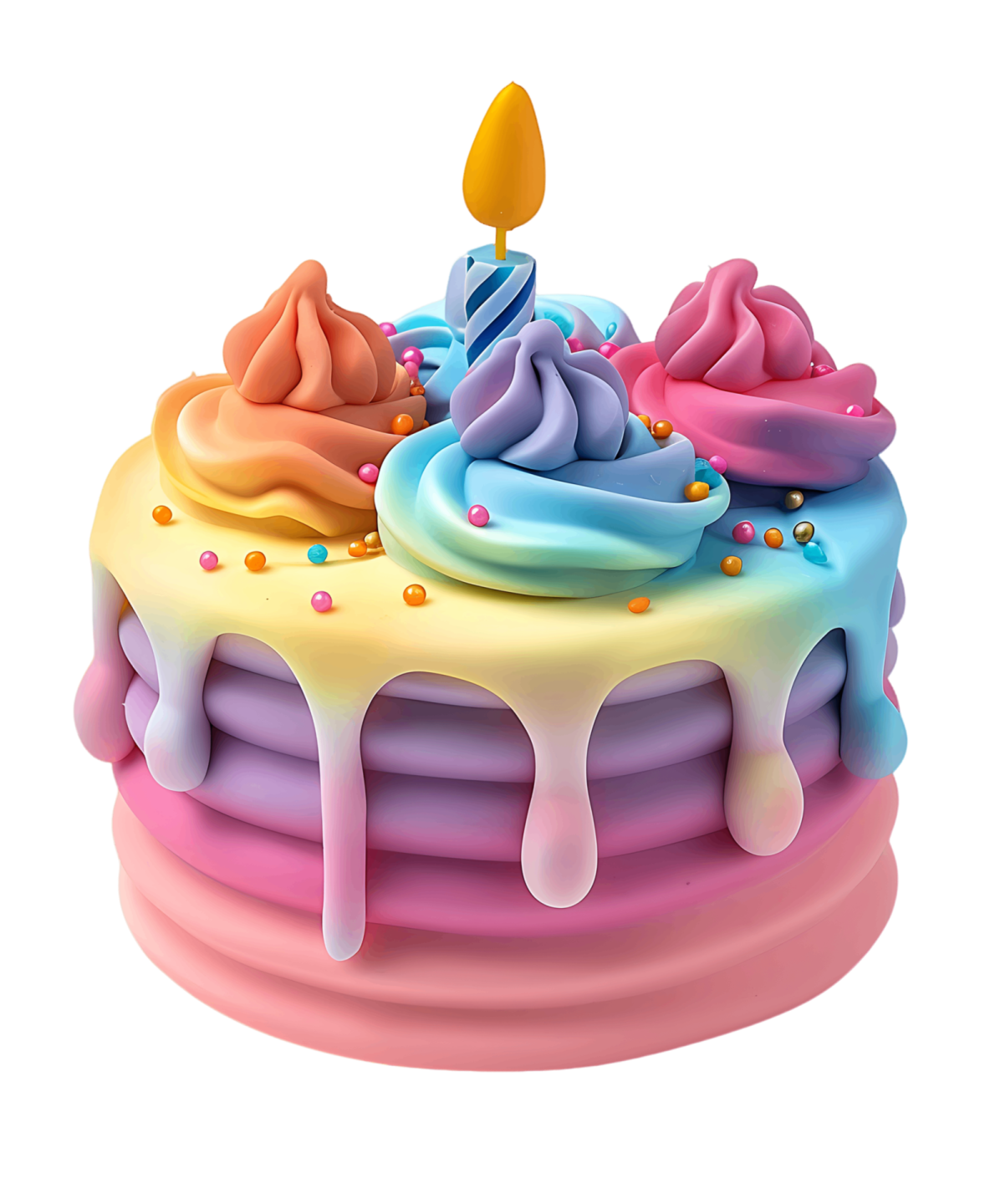 a cake with a candle on top of it