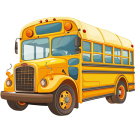 a yellow school bus on a white background