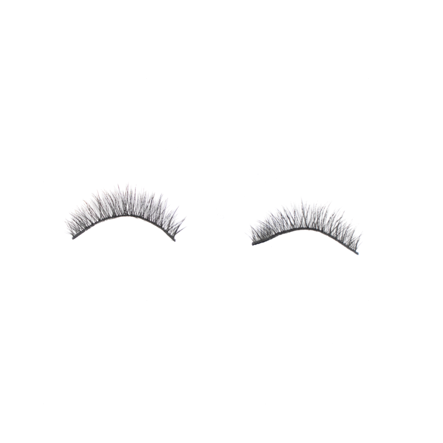 a pair of eyelashes on white background