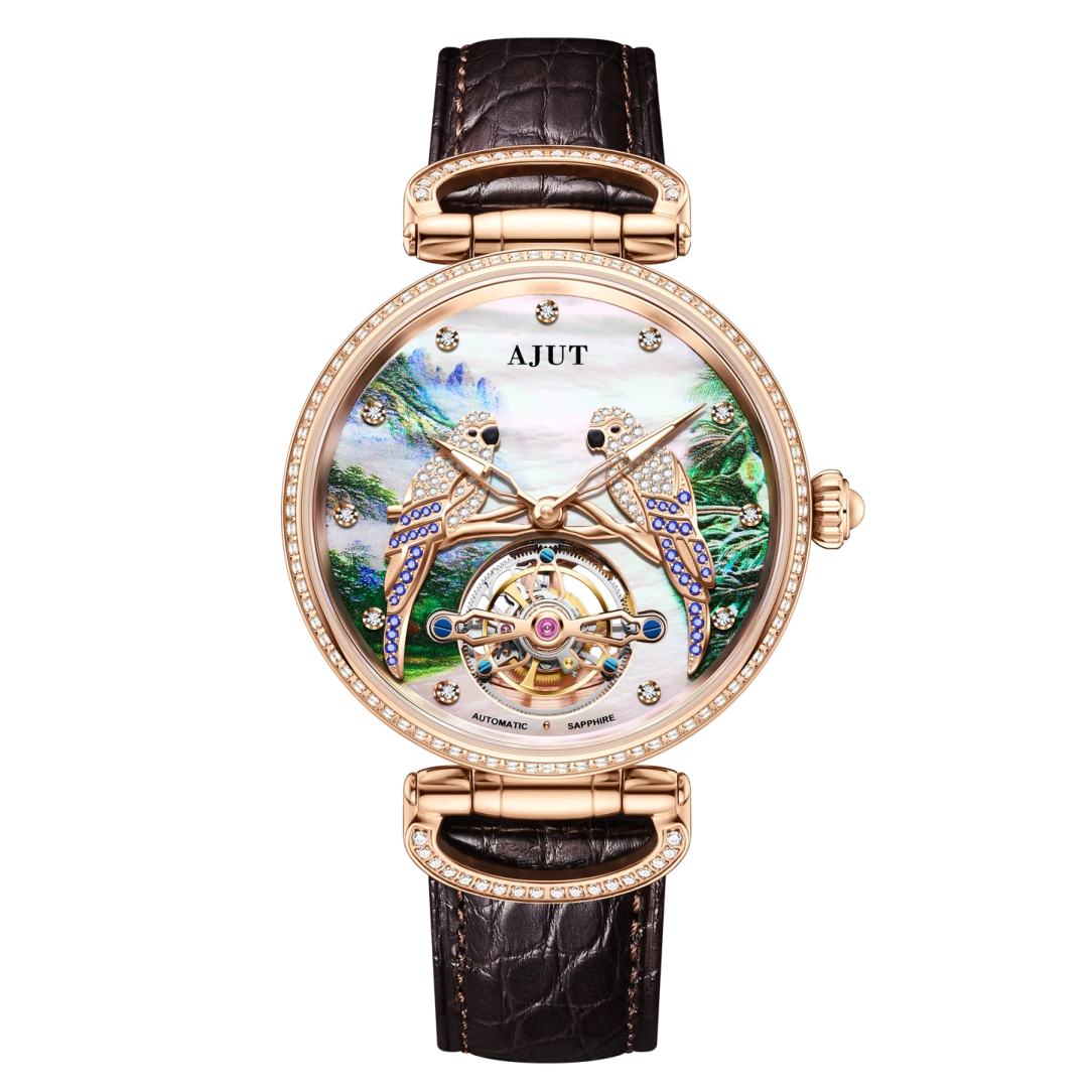 a watch with diamonds on the dial