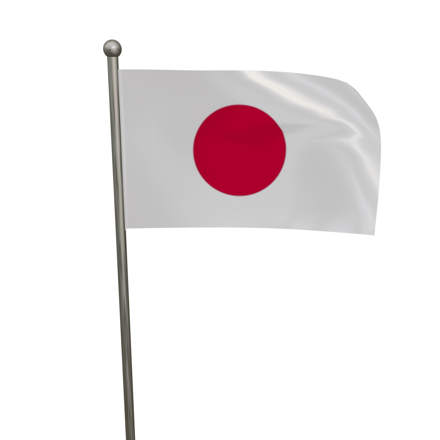 the flag of japan on a white background