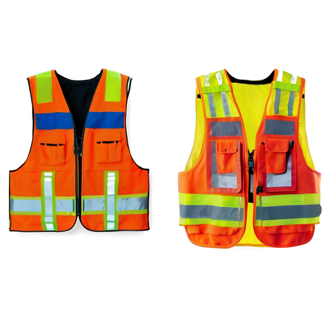 two safety vests on a white background