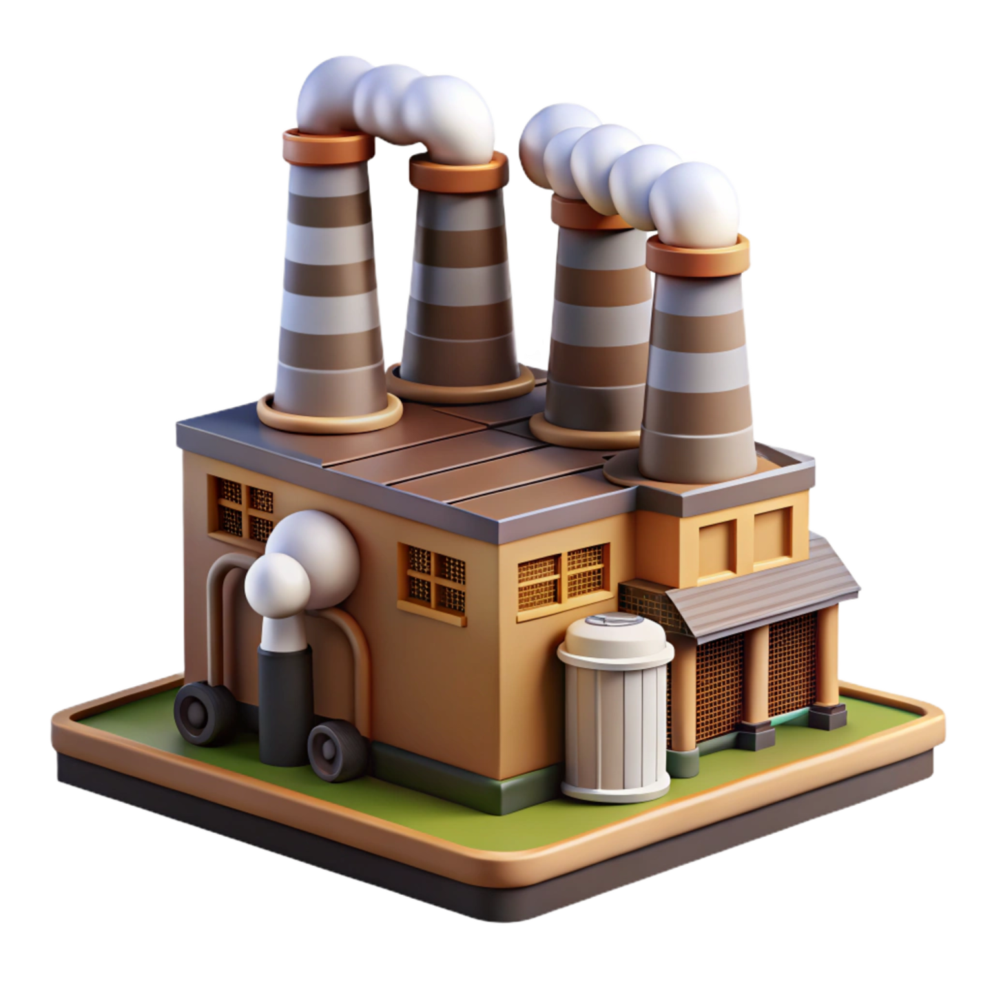 an image of a building with smoke coming out