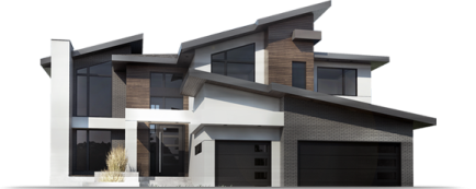 a 3d rendering of a modern house