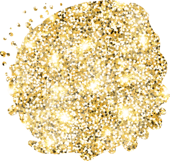 a gold glitter texture on a white background
