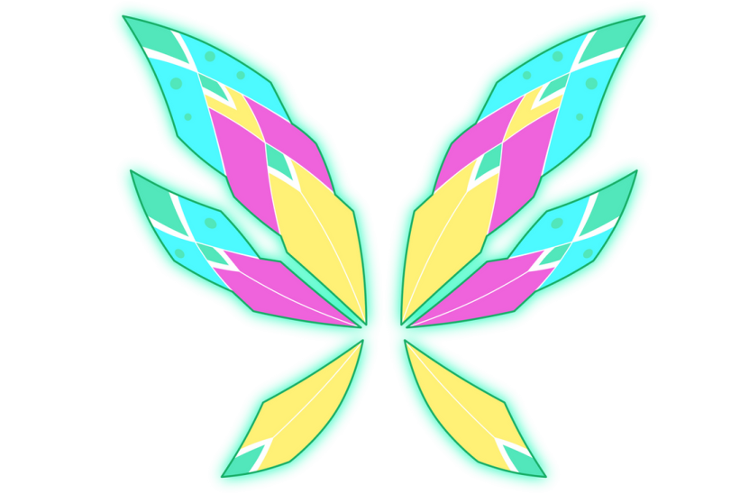 a pair of colorful feathers