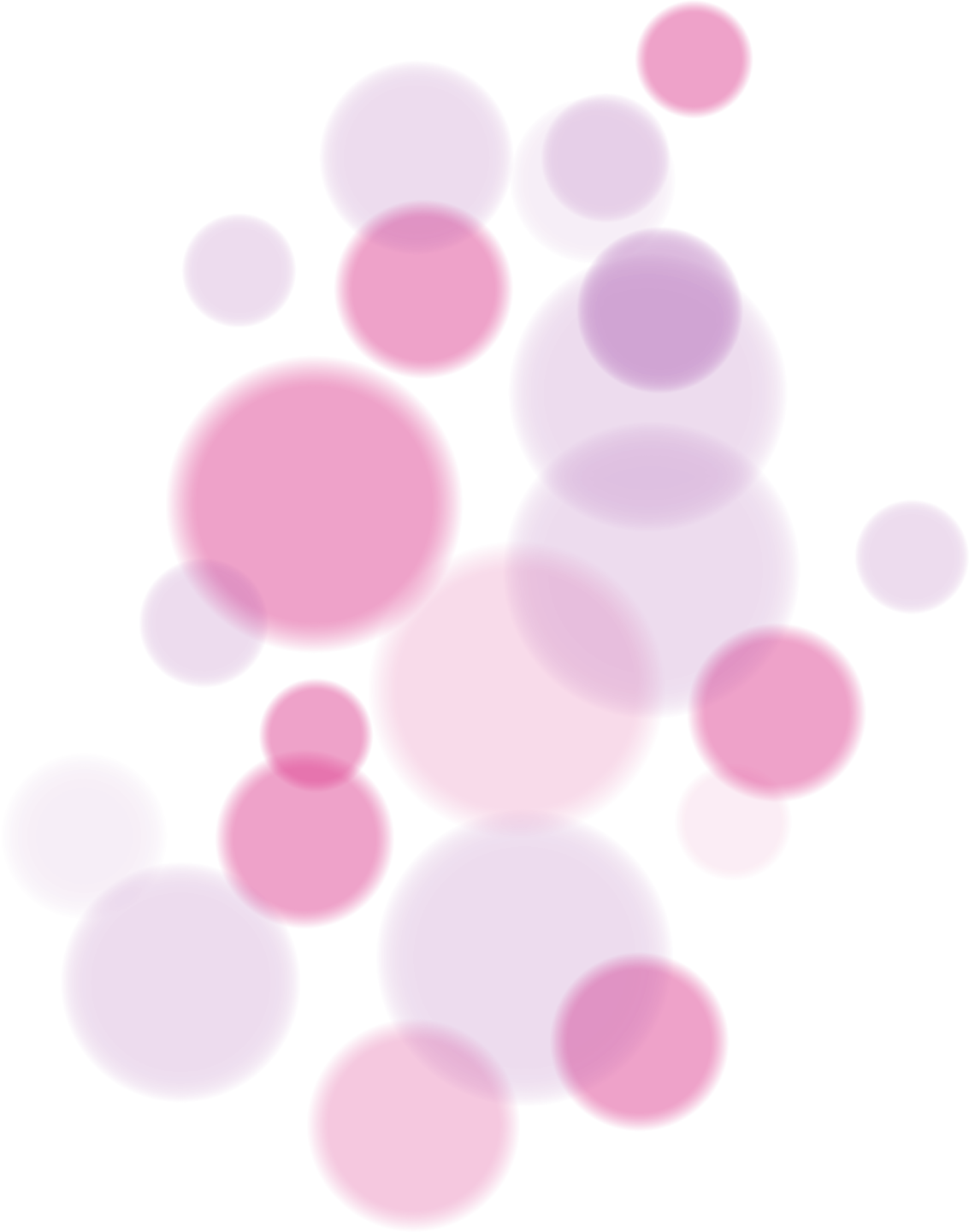 a white background with pink and purple circles