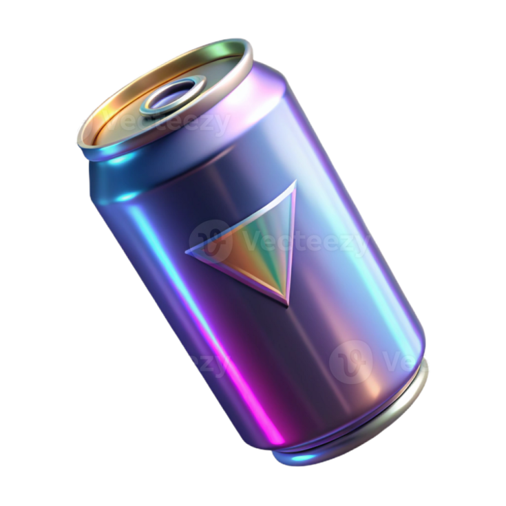 a can of soda on a white background