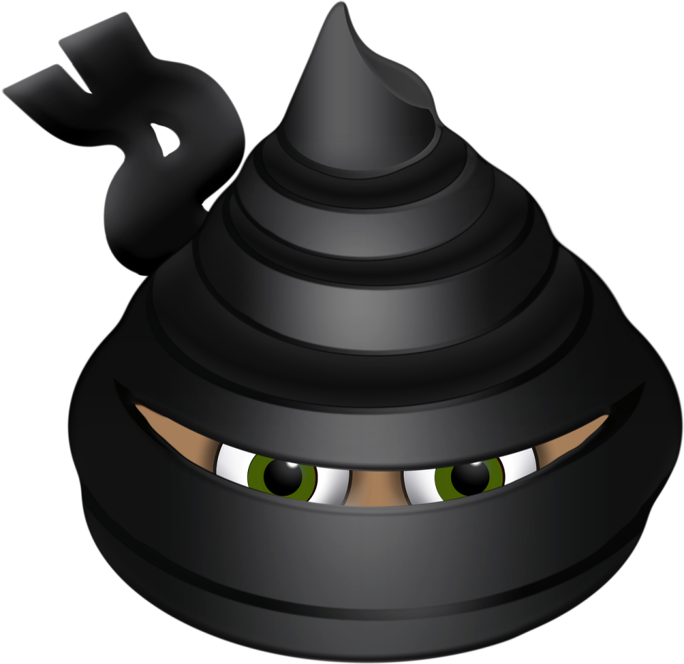 a black witch hat with green eyes