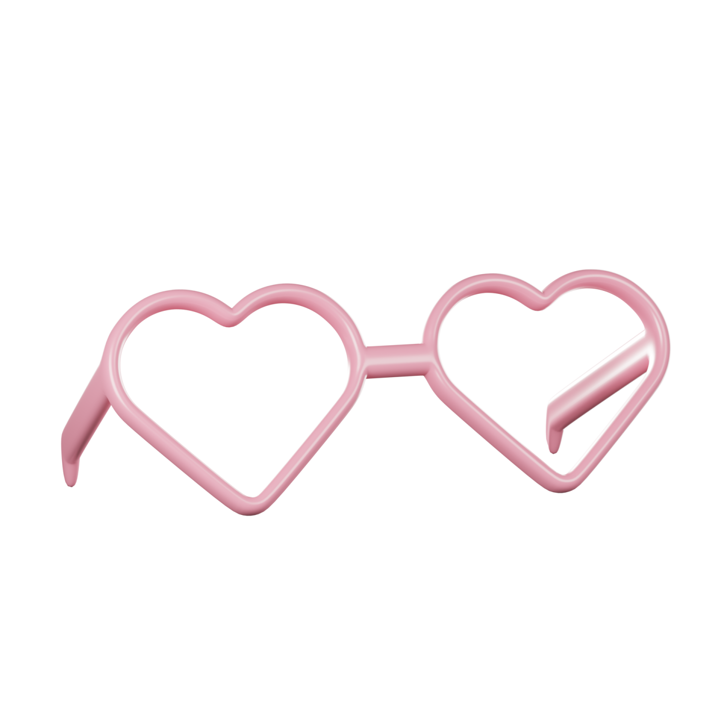 a pair of pink heart shaped glasses
